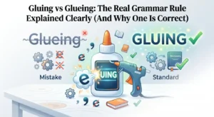 gluing vs glueing