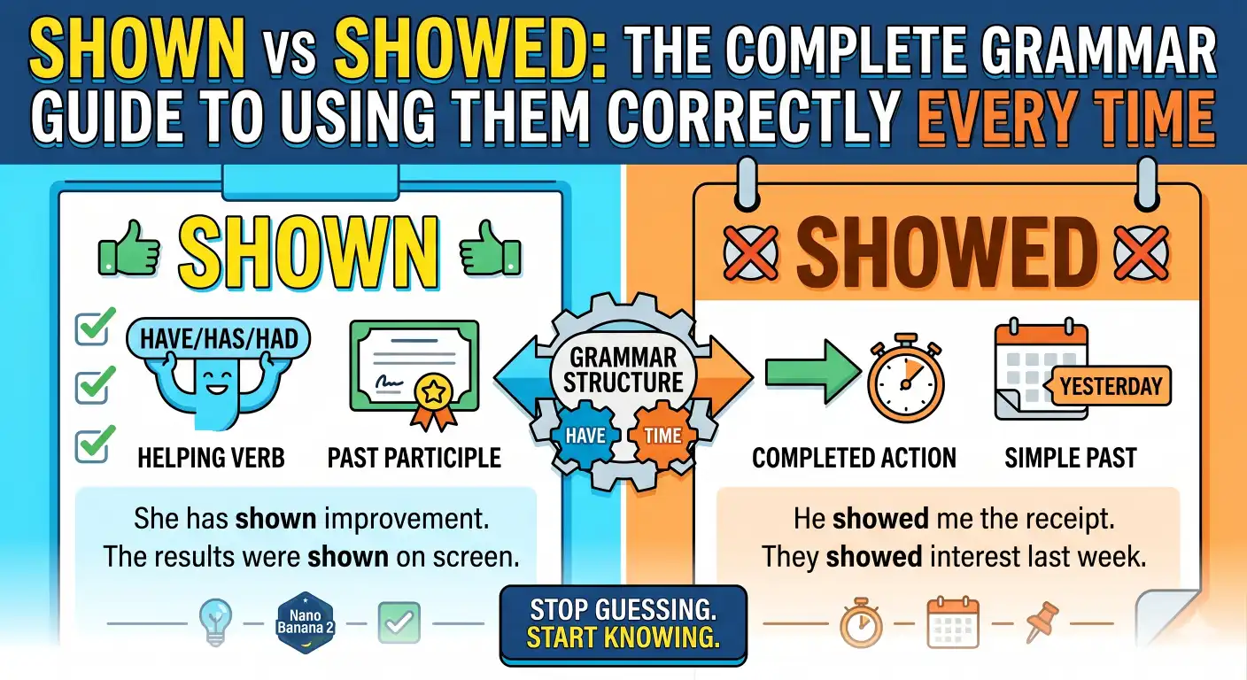 shown vs showed