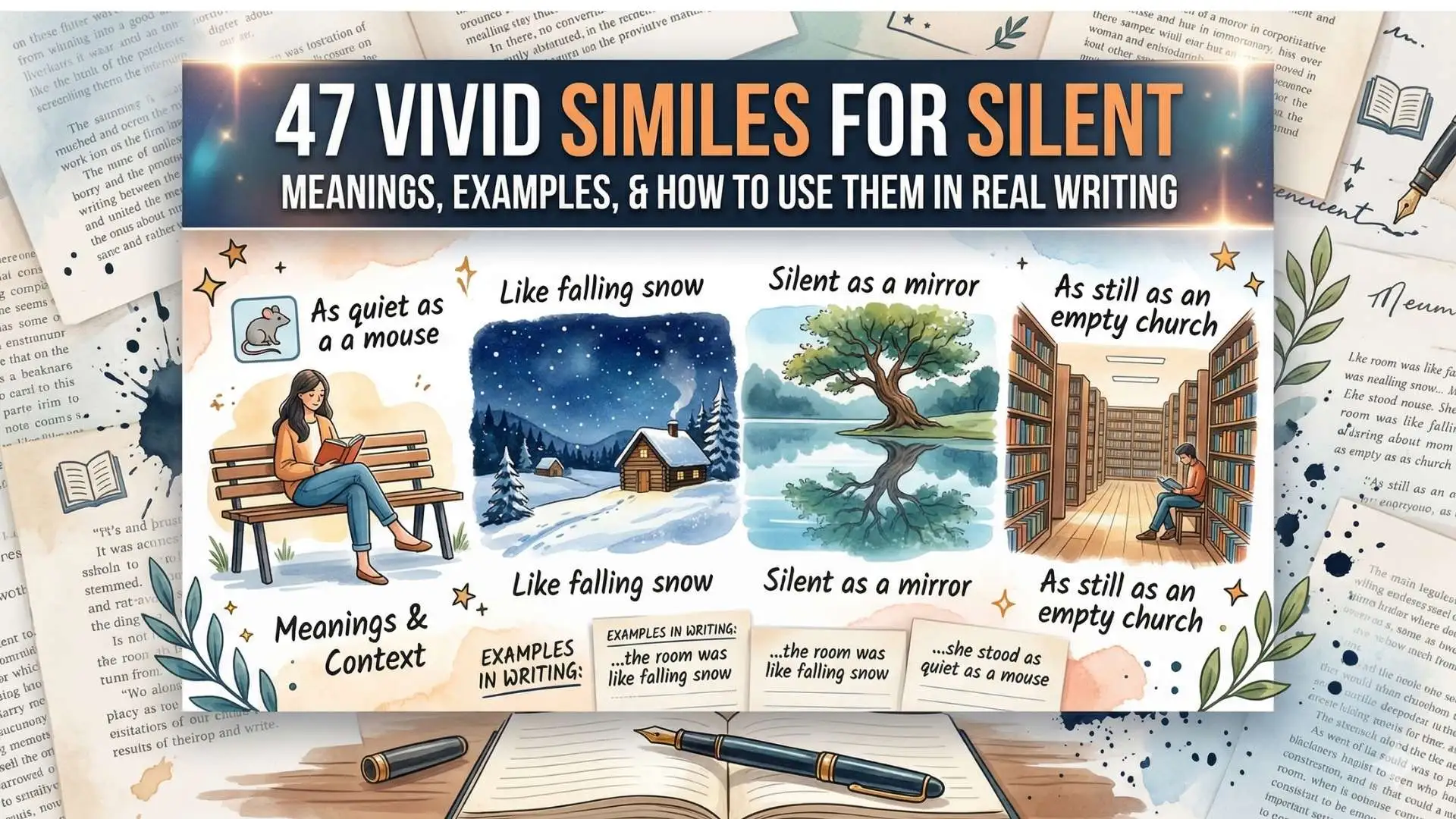 47 Vivid Similes for Silent: Meanings, Examples, and How to Use Them in Real Writing