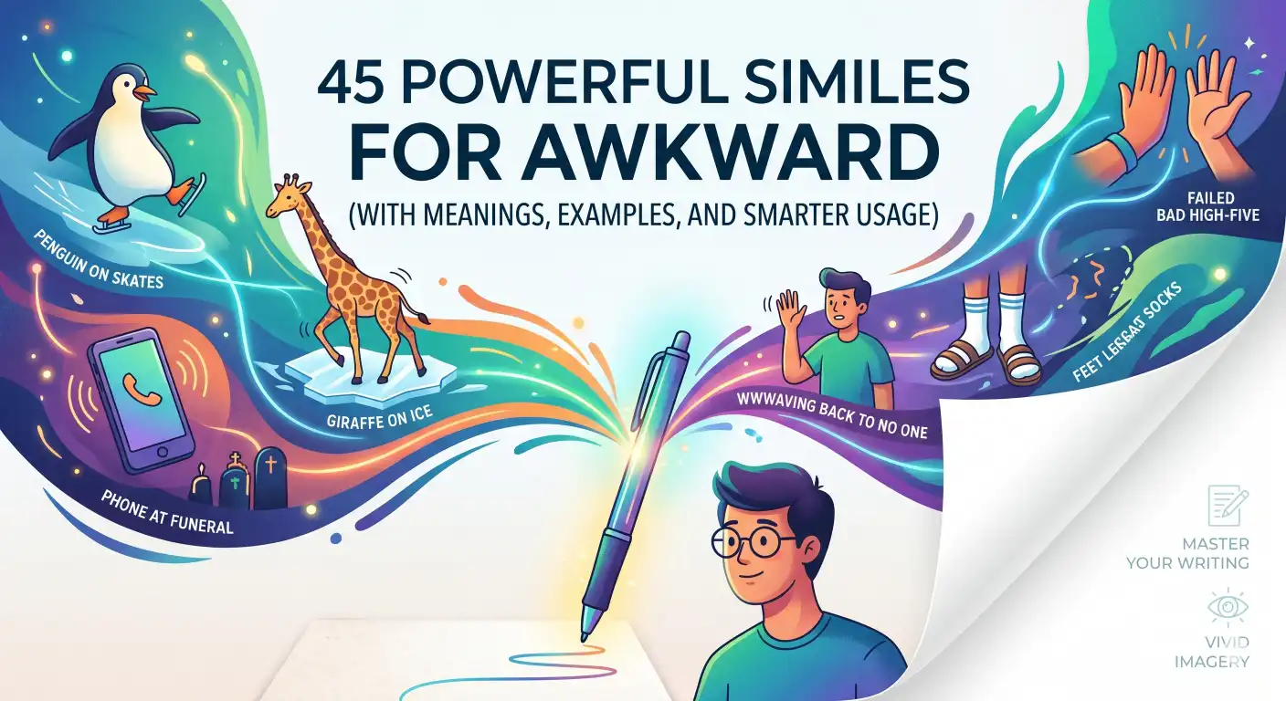 similes for awkward