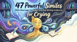 similes for crying