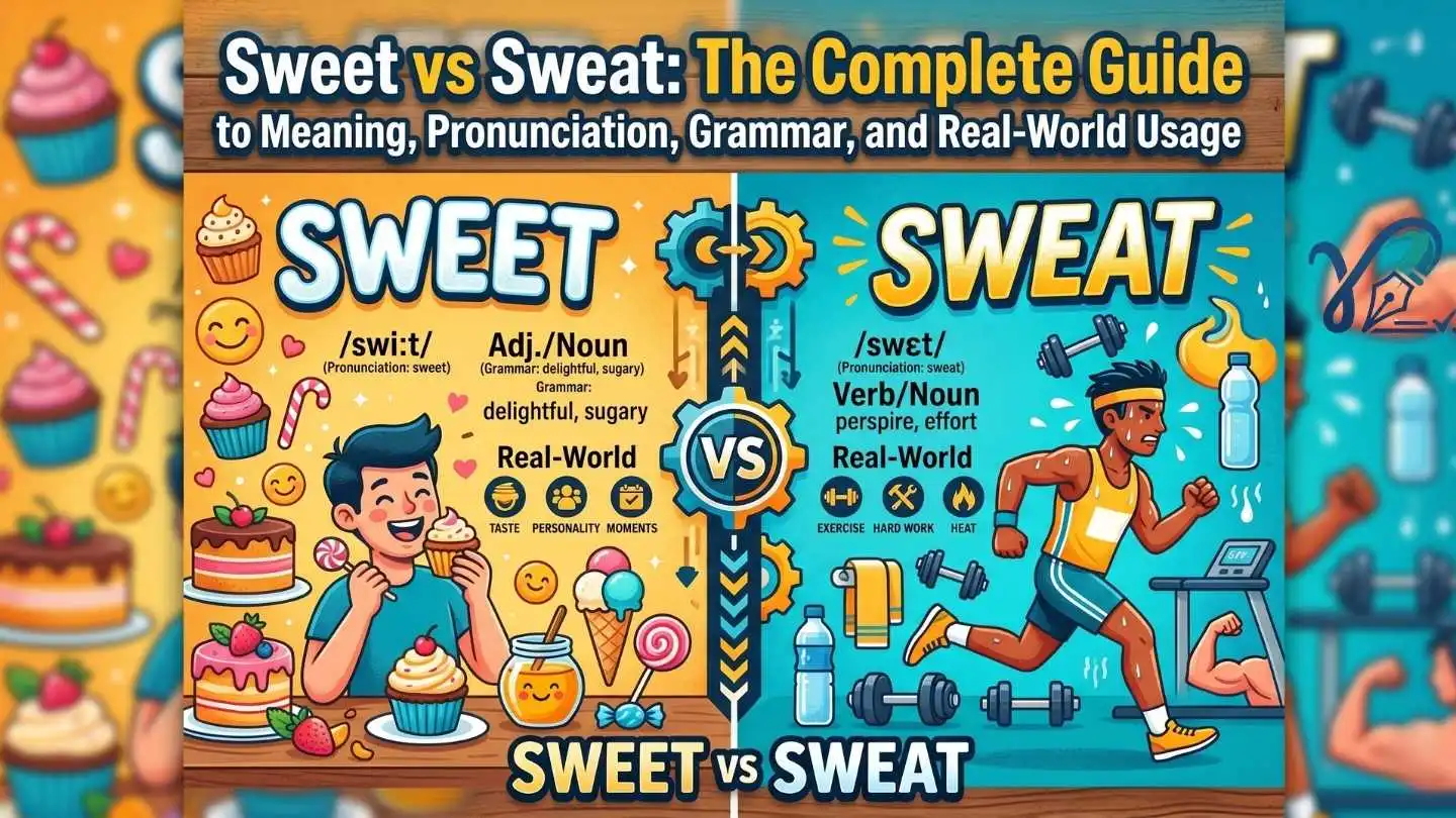 Sweet vs Sweat: The Complete Guide to Meaning, Pronunciation, Grammar, and Real-World Usage