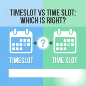 Timeslot vs Time Slot