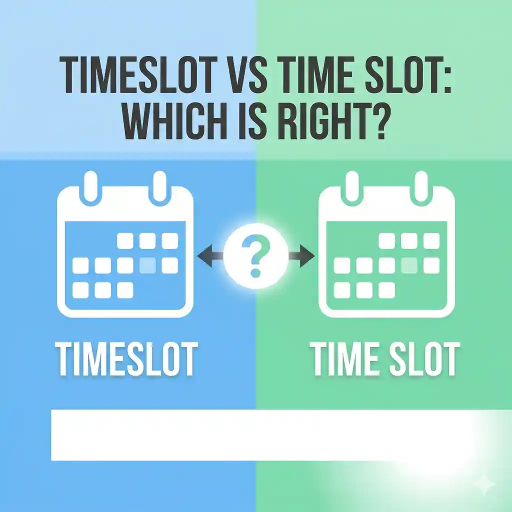 Timeslot vs Time Slot
