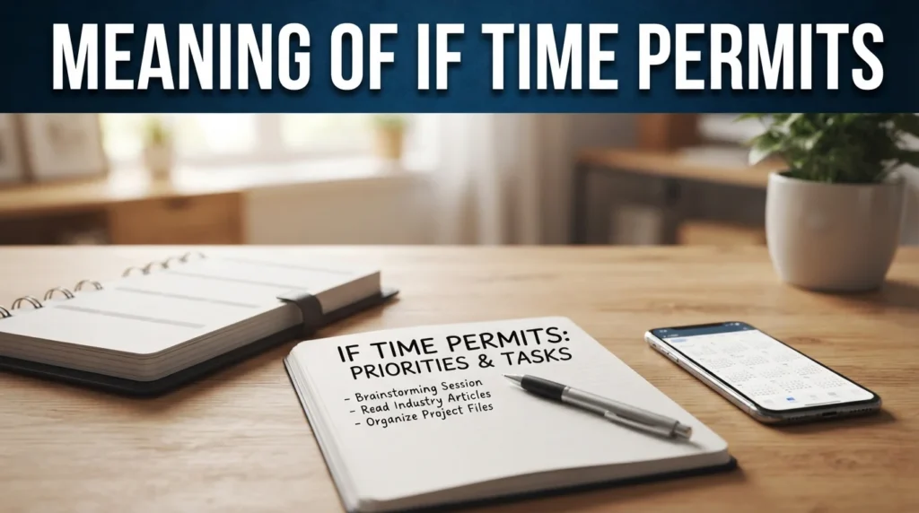 Meaning of If Time Permits
