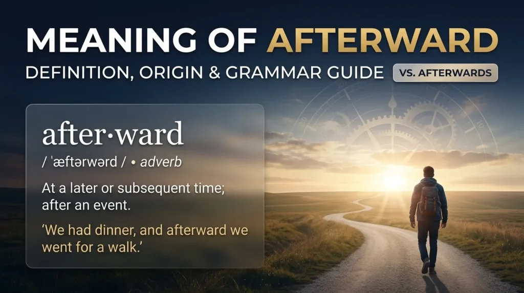 Meaning of Afterward