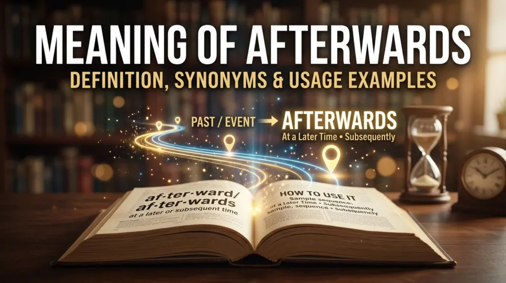 Meaning of Afterwards