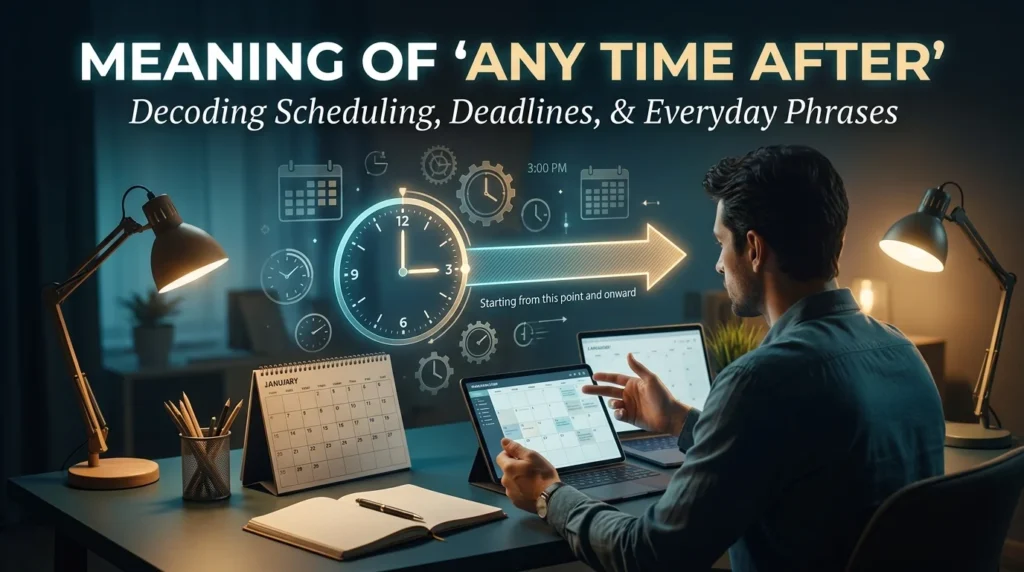 Meaning of Any Time After