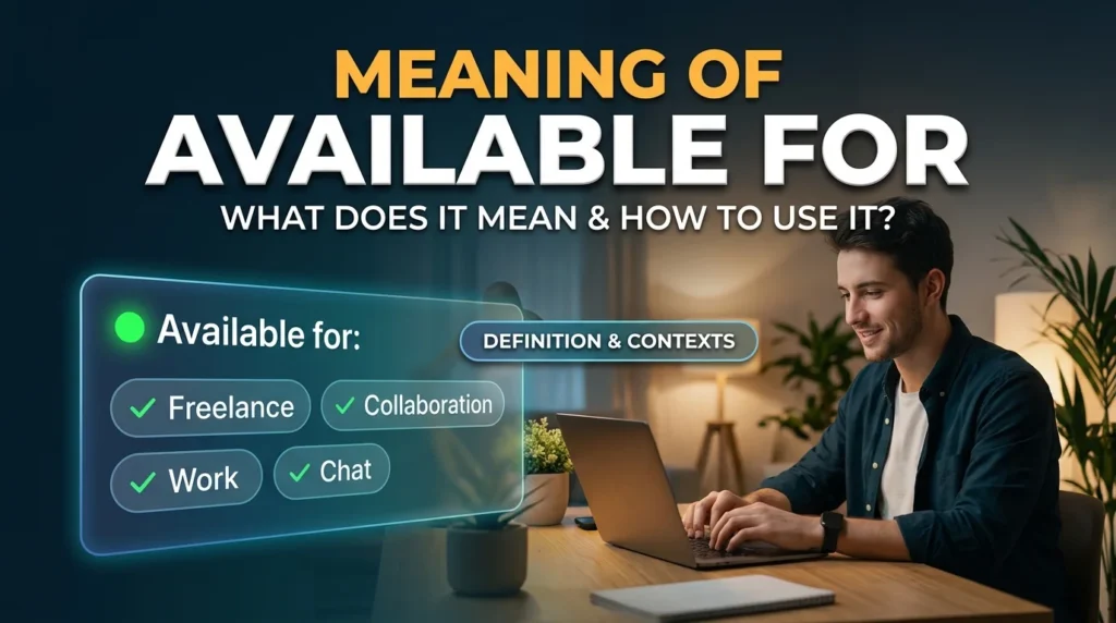 Meaning of Available For
