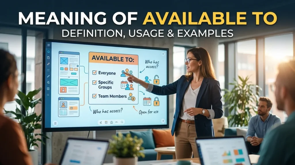 Meaning of Available To