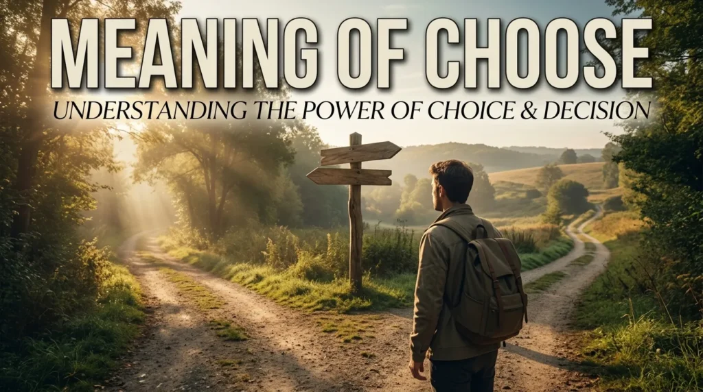 Meaning of Choose