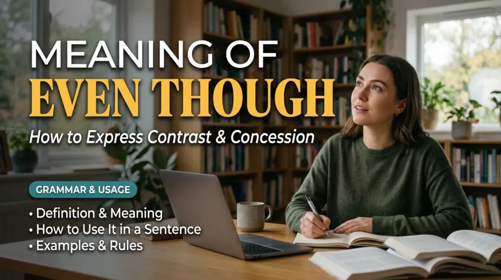 Meaning of Even Though