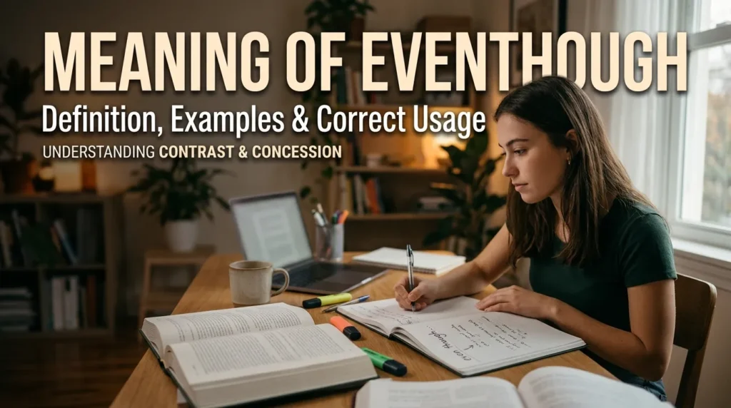 Meaning of Eventhough