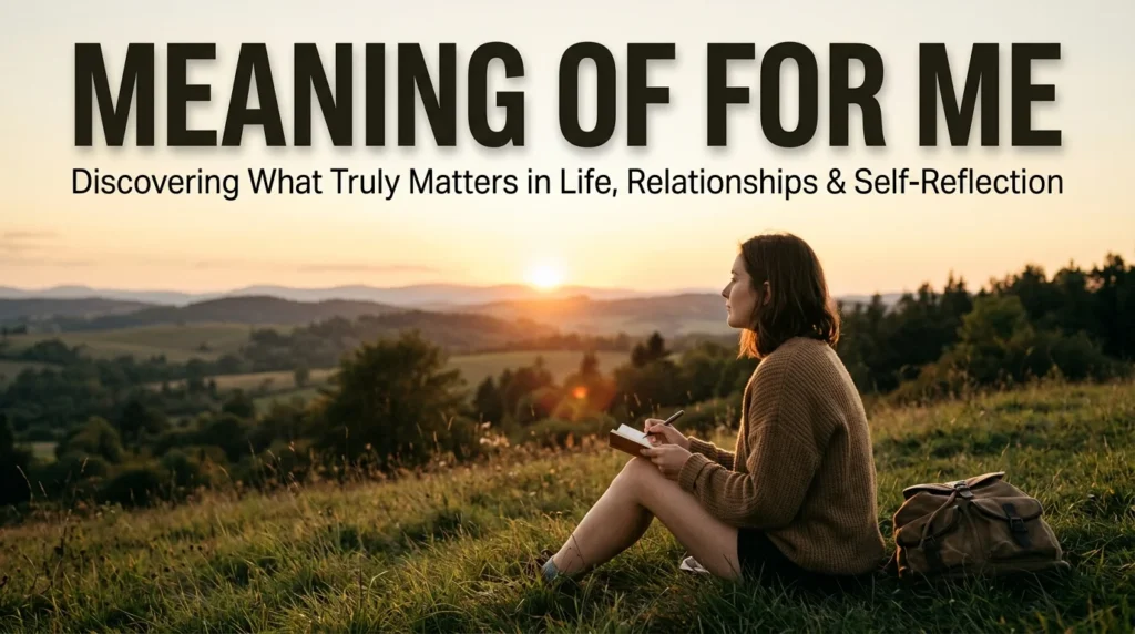 Meaning of For Me