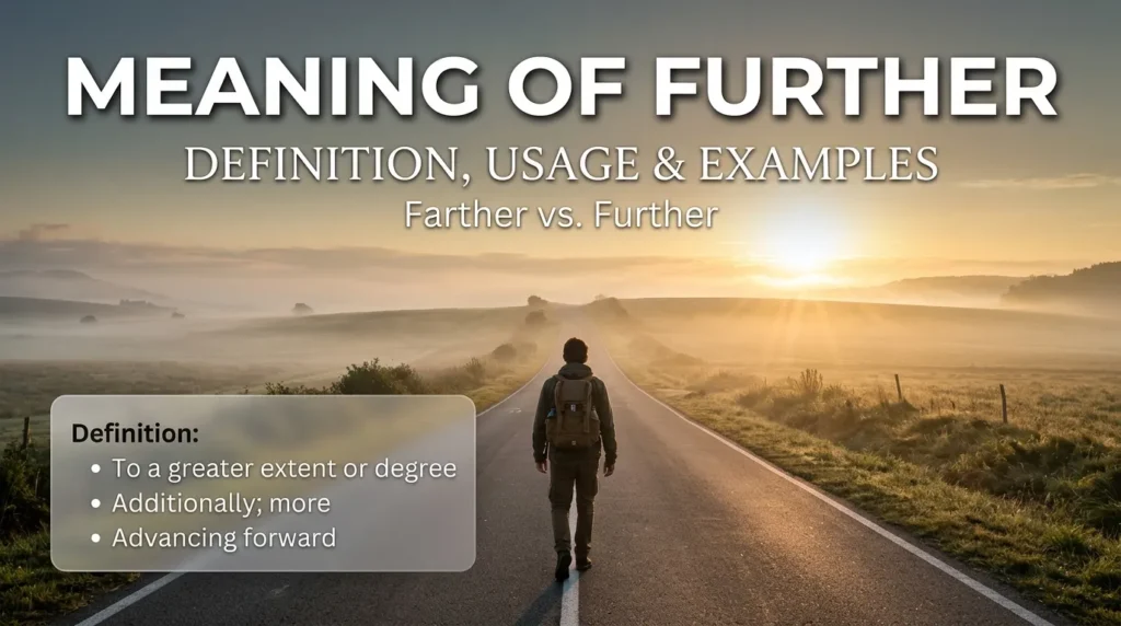 Meaning of Further
