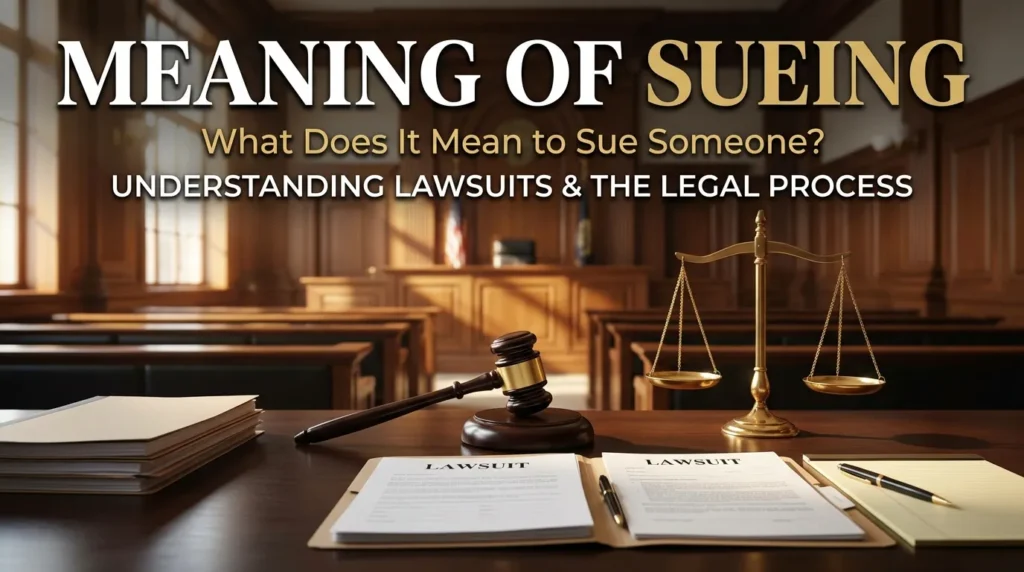 Meaning of Sueing