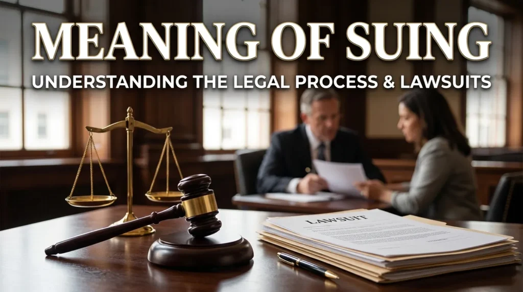 Meaning of Suing
