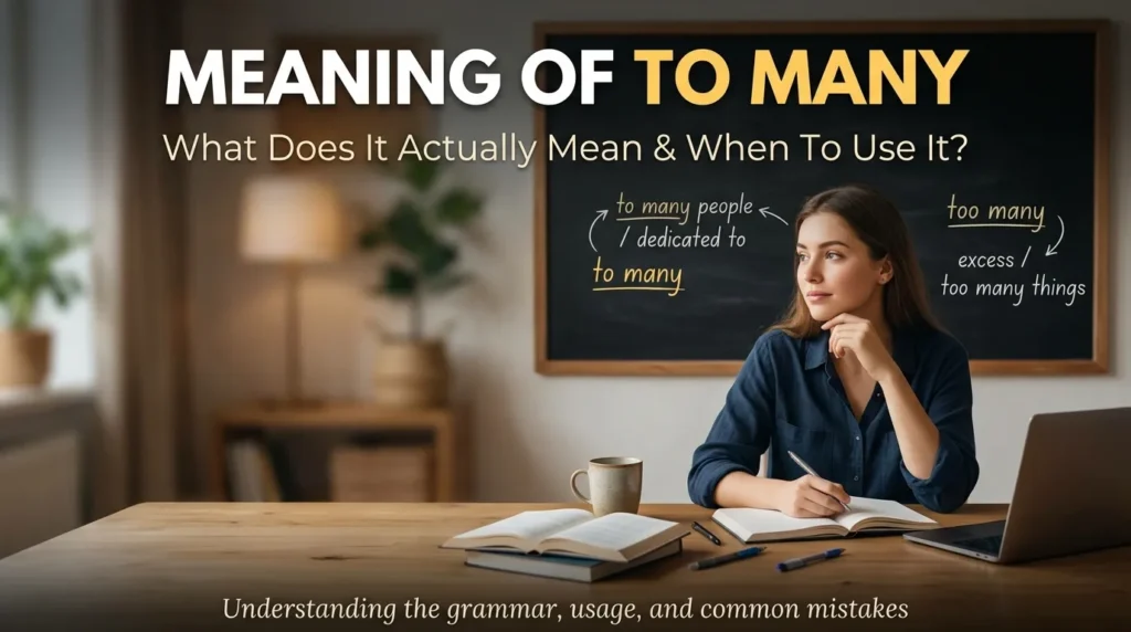 Meaning of To Many