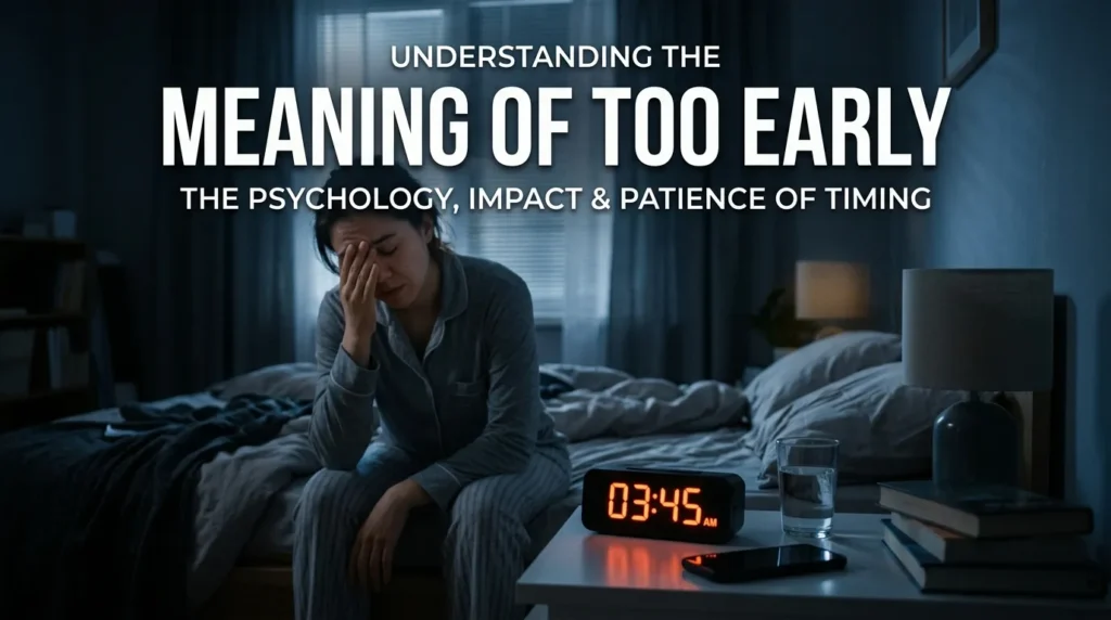 Meaning of Too Early