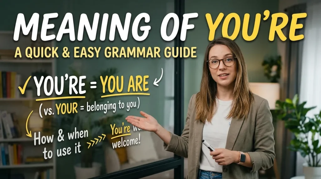 Meaning of You’re